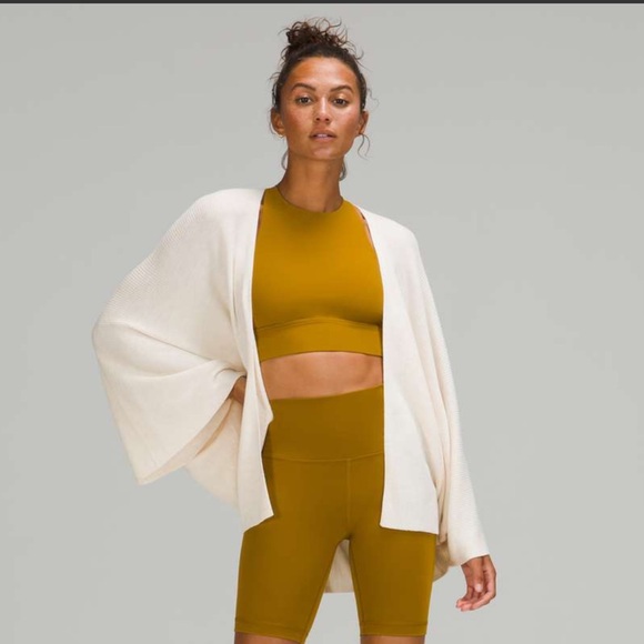 Lululemon Cashlu Knit Textured Wrap Heathered White Opal Oversized XS/S - Picture 1 of 7